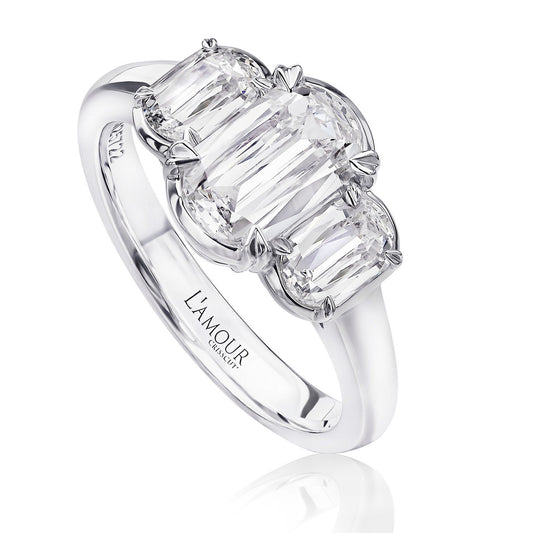 Maharaja Collection Cushion Diamond Ring in 18K White Gold (1.20ctw)