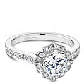 Maharaja Collection Round Diamond Engagement Ring in 14K White Gold (0.50ctw)