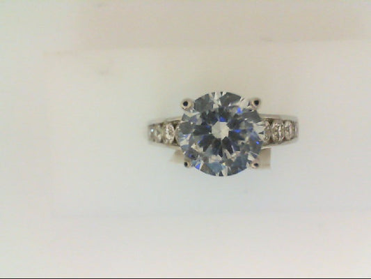 Maharaja Collection Round Diamond Semi-Mount Engagement Ring in 14K White Gold (0.52ct)