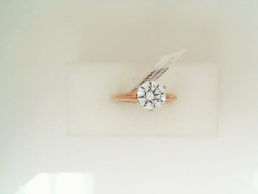 Maharaja Collection Round Diamond Semi-Mount Engagement Ring in 14K Rose Gold (0.03ct)