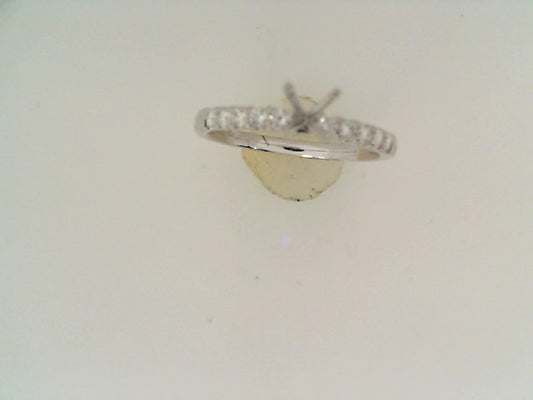Maharaja Collection Round G/H Si1 Diamond Semi-Mount Ring in 14K White Gold (0.25ct)