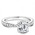 Maharaja Collection Round Diamond Semi-Mount Engagement Ring in 18K White Gold (1.50ct center)