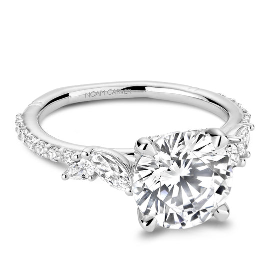 Maharaja Collection Marquise, Pear and Round Diamond Engagement Ring in 14K White Gold (2.13ctw)