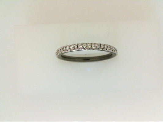 Lady's White 14 Karat Wedding Band With 0.35Tw Round G/H Si1 Diamonds