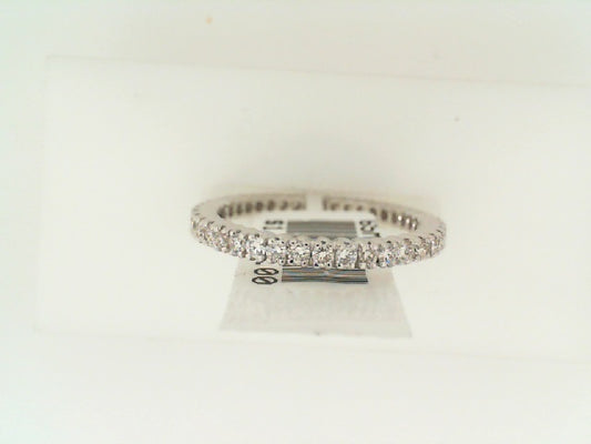 18K White Diamond White Gold Regular Prong Set Band -
Size 6.5 - 0.70 C