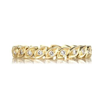 Maharaja Collection Round Diamond Wedding Band in 18K Yellow Gold (0.22ctw)
