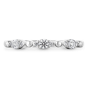 Maharaja Collection Beaded Regal Band with Diamonds in 18K White Gold (0.16ctw)