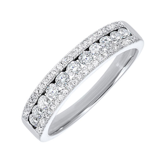 Maharaja Collection Round Diamond Band in 14K White Gold (0.5ctw)