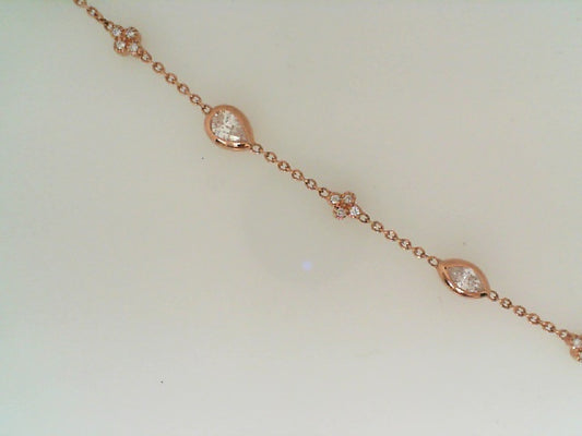Maharaja Collection Various Shapes Diamond Bracelet in 14K Rosé Gold (0.53ctw)