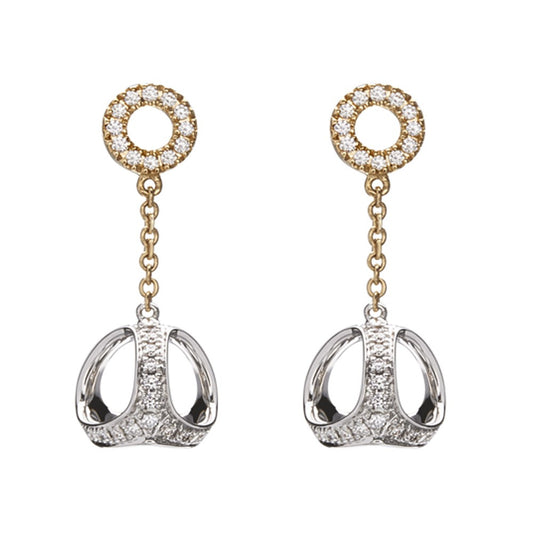 Maharaja Collection Round Diamond Earrings in 18K Yellow Gold (0.66ct)
