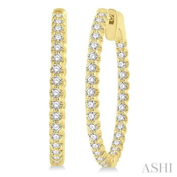 Maharaja Collection Round Diamond Lady's Earrings in 14K Yellow Gold (1.00ctw)