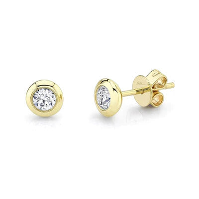 Maharaja Collection Bezel Set Diamond Stud Earrings in 14K Yellow Gold (0.40ctw)