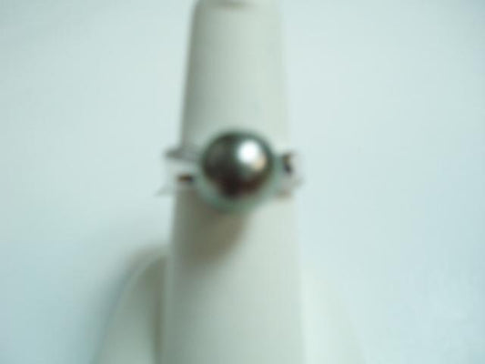 Maharaja Collection Tahitian Pearl and Diamond Swirl Ring in 12K White Gold (0.19ctw)