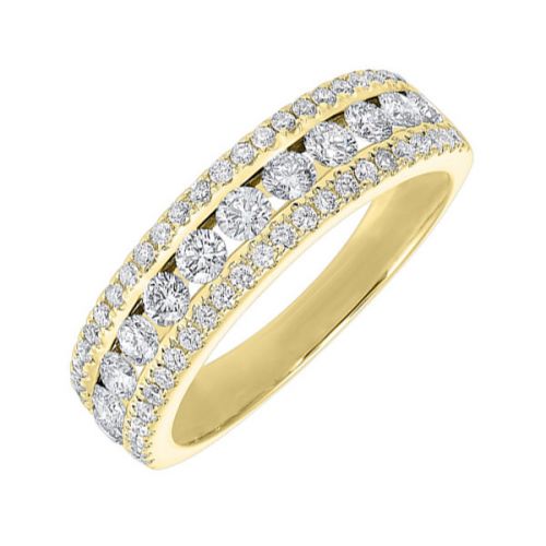 Maharaja Collection Round Diamond Ring in 14K Yellow Gold (1.00tw)