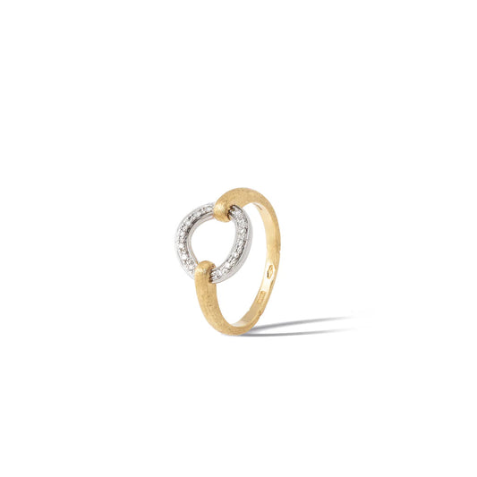 Maharaja Collection Round Diamond Jaipur Link Ring in 18K Yellow Gold (0.11ctw)