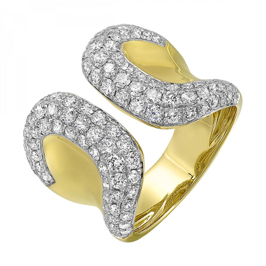 Maharaja Collection Round Diamond Ring in 14K Yellow Gold (2ctw)