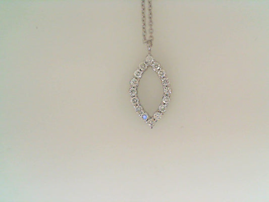 Maharaja Collection Round G/H Si1 Diamond Pendant on 18K White Gold Chain (0.43ct)