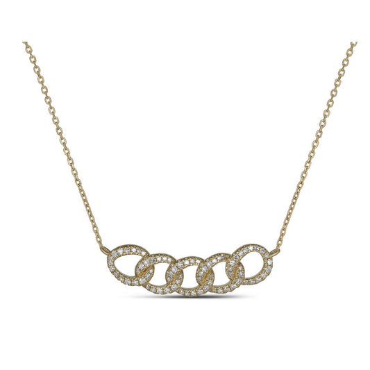 Maharaja Collection Cuban Link Diamond Pendant Necklace in 14K Yellow Gold (0.30ctw)