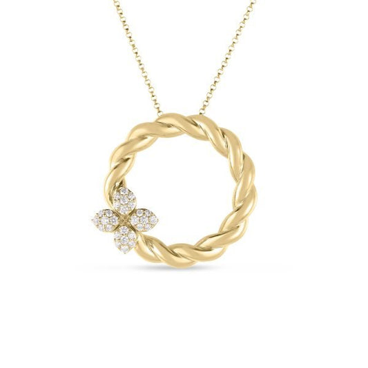 Maharaja Collection Twist Pendant with 0.30ctw Diamonds in 18K Yellow Gold (0.30ctw)
