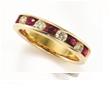 Maharaja Collection Alternating Emerald and Round Diamond Channel Set Ring (1ct Dia)