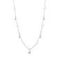 Maharaja Collection Akoya Pearl and Diamond Teardrop Necklace in 18K White Gold (0.11ct)