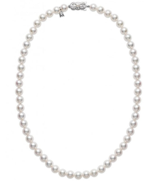 Maharaja Collection 7X6.5mm Akoya Pearl Necklace 18K Yellow Gold