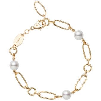 Maharaja Collection Akoya Cultured Pearl Bracelet in 18K Yellow Gold