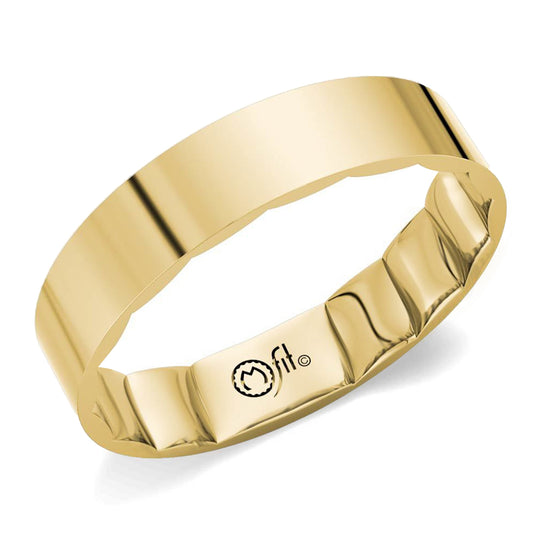 Maharaja Collection 14K Yellow Gold High Polish Men's Wedding Band, 6mm Wide, Size 10 in Yellow Gold