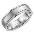 Maharaja Collection Men's 14K White Gold Lite Band Ring in 6.5mm x 1.5mm (Sz 10)