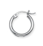 Maharaja Collection Hoop Earrings in 14K White Gold