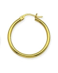 Maharaja Collection Polished Hoop Earrings in 14K Yellow Gold