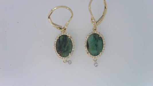 Maharaja Collection Round Diamond Lady's Earrings in 14K Yellow Gold (0.32ct)