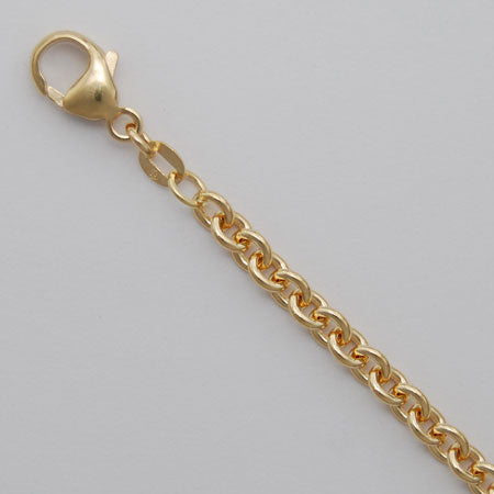 Maharaja Collection Round Cable Link Chain Necklace in 14K Yellow Gold (4.1mm, 20in)