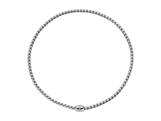 Maharaja Collection Fope Eka Diamond Stretch Necklace in 18K White Gold (0.01ctw)