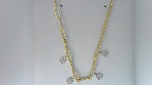 Maharaja Collection Round Diamond Necklace in 14K Yellow Gold (0.14ct)