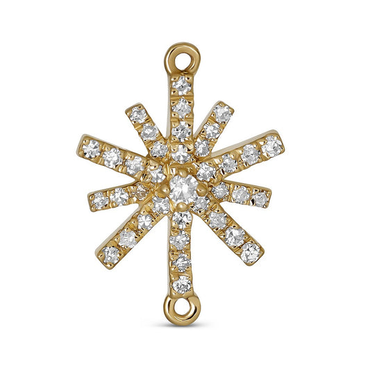 Maharaja Collection Starburst Diamond Charm Bracelet in 14K Yellow Gold (0.11ctw)