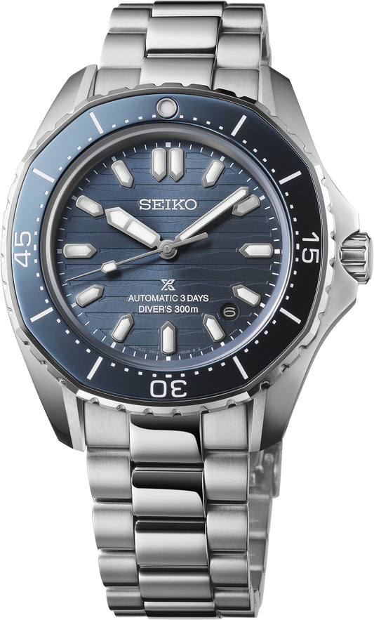 Seiko Prospex SPB483 Luxe Diver Automatic Watch with Blue Dial in Stainless Steel