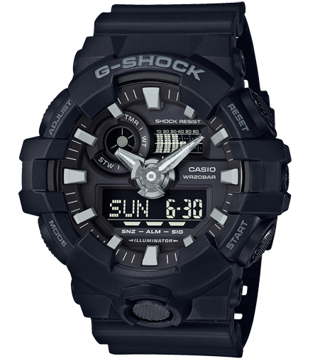 Maharaja Collection Frontbutton Sprled Ad Black Watch in Stainless Steel