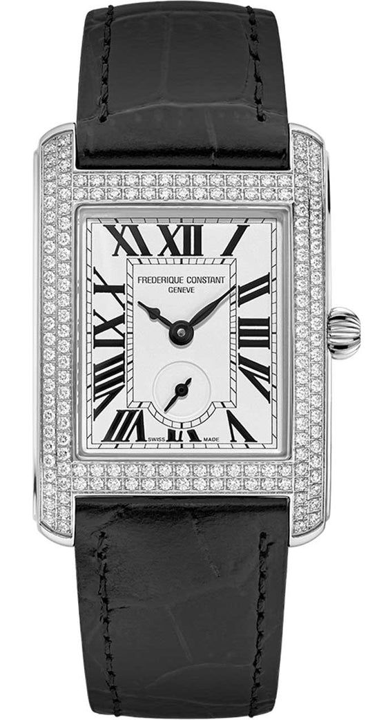 Maharaja Collection 36mm x 25mm Silver Classics Carree Watch with 1.185ctw H/VS Full Cut Diamonds