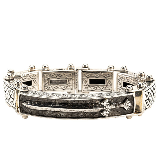 Maharaja Collection Viking Sword Bracelet in Sterling Silver