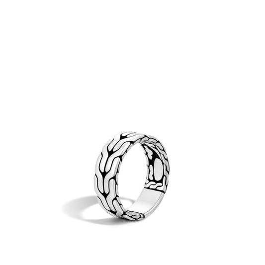 Classic Chain Band Ring in Sterling Silver Size 10