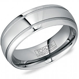 Maharaja Collection Men Tungsten Band All High Polish Ring in 10K Yellow Gold