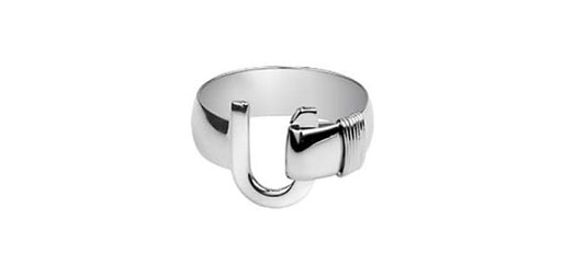 Maharaja Collection Titanium Hook Ring in Silver Color Wrap (7mm)