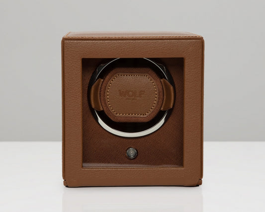 Maharaja Collection Cognac Cub Single Watch Winder with Cover