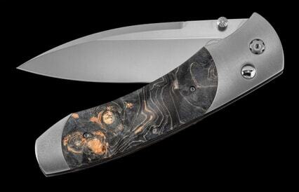 Maharaja Collection Titanium Pocket Knife With Stainless Blade and Dyed Gray Maple Burl Wood