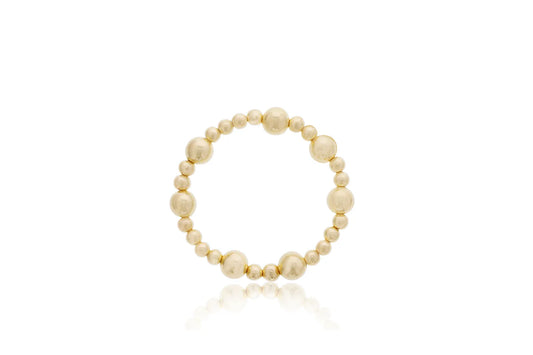 Maharaja Collection 6mm/10mm Gold Filled Beads Shine Bright Bracelet in Gold Filled