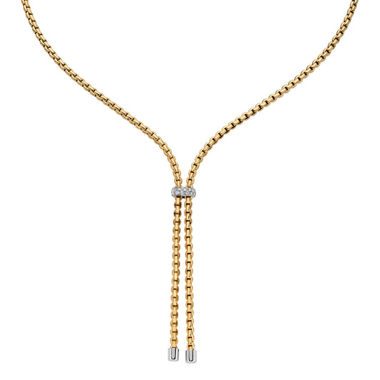 Maharaja Collection Round Diamond Rope Necklace in 18K Yellow Gold (0.10ctw)
