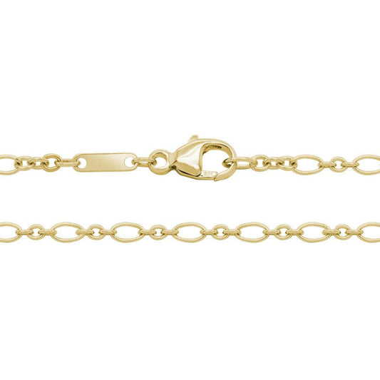 Maharaja Collection Figaro Baroque Chain 20" in 14K Yellow Gold