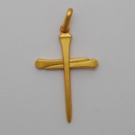 Maharaja Collection Chiodo Cross Necklace in 14K Yellow Gold (3.04 grams)