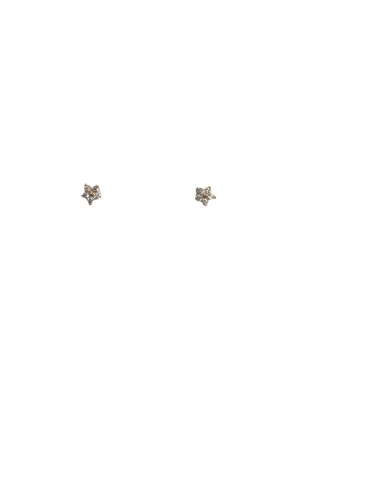 Maharaja Collection Mini Flower Stud Earrings in 14K Yellow Gold